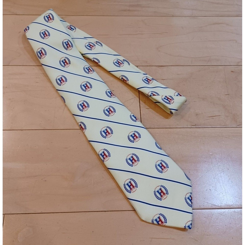 VINEYARD VINES CUSTOM COLLECTION MADE IN USA YELLOW/BLUE MOTIF TIE 58"x3.5"